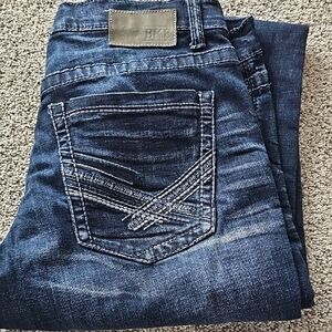 BKE Straight Fit Dark Blue Jeans Men 32x32